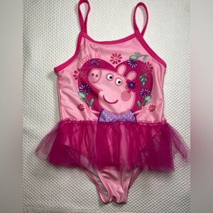 Peppa Pig Pink Tutu Swimsuit 3T